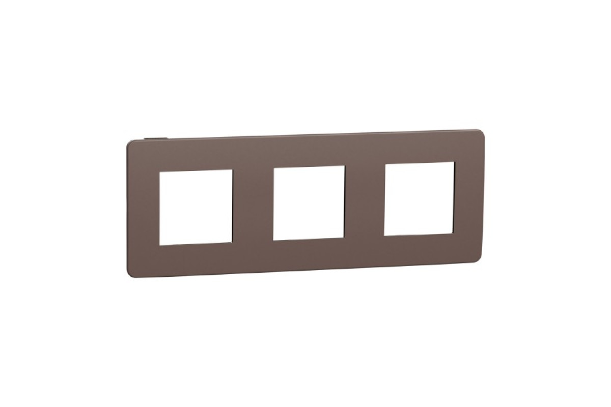 Рамка 3-постова Unica New, Шоколад/антрацит (NU280617)
