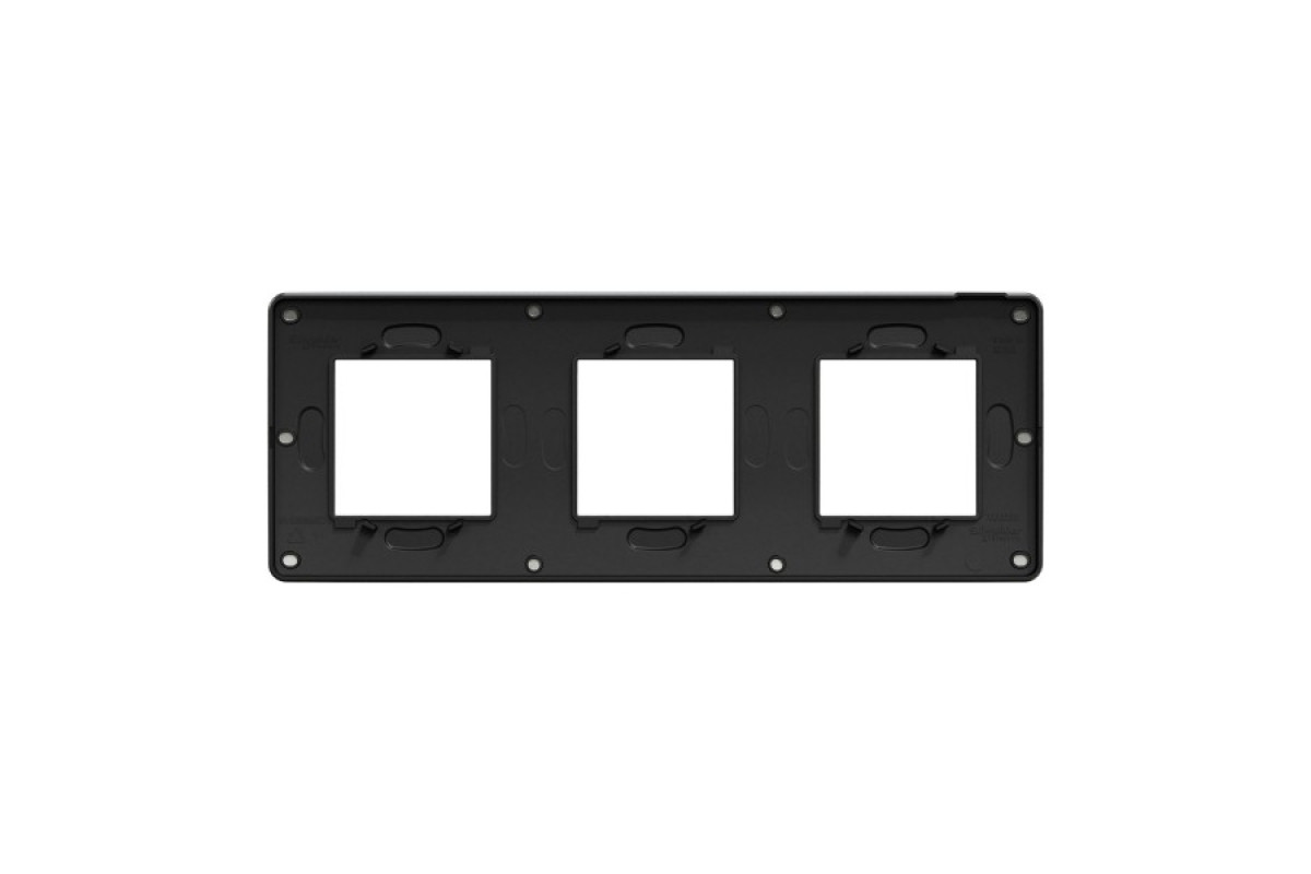 Рамка 3-постова Матовий хром/антрацит Unica New Studio Metal (NU280656M)