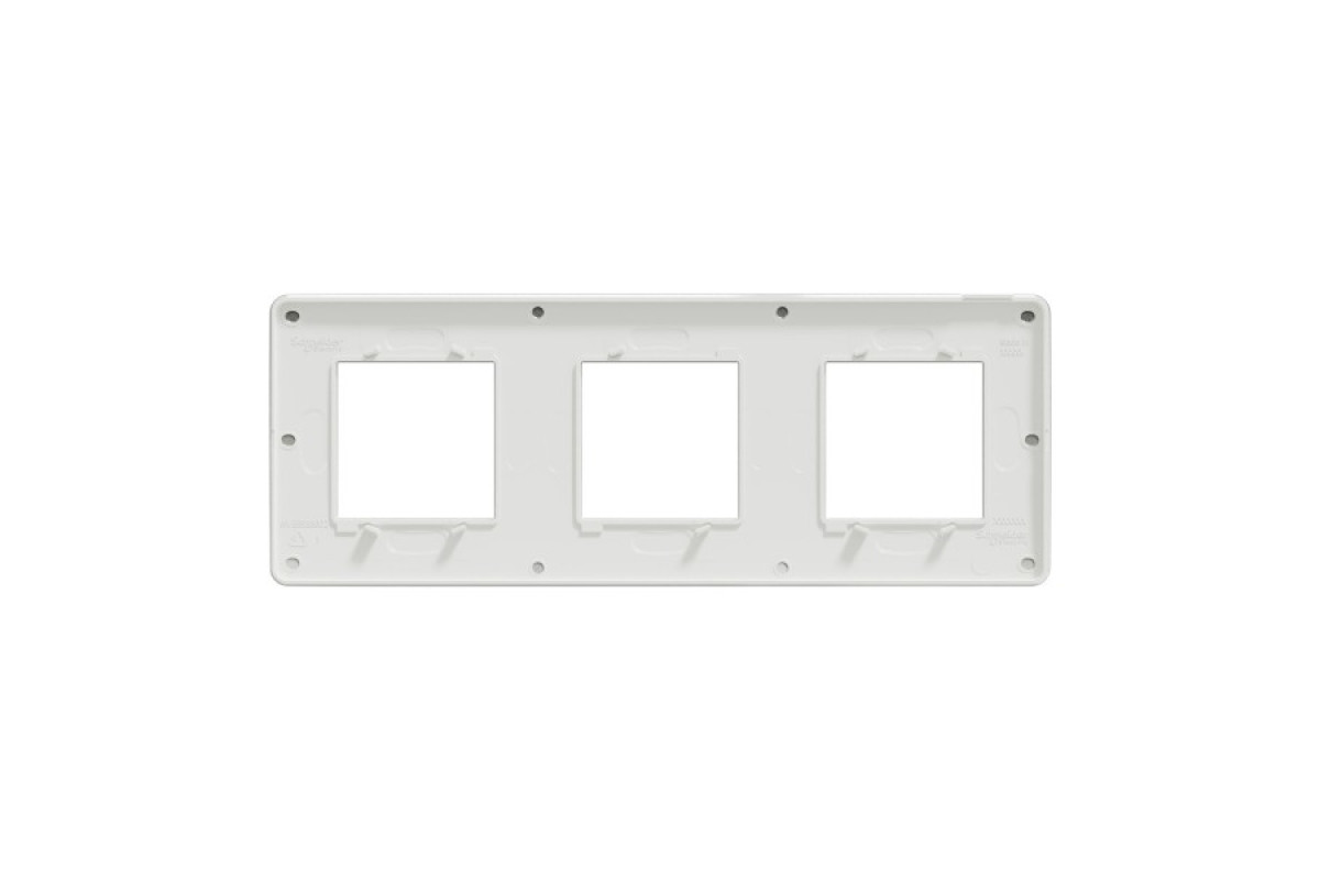 Рамка 3-постова Матовий хром/білий Unica New Studio Metal (NU280655M)