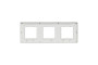 Рамка 3-постова Матовий хром/білий Unica New Studio Metal (NU280655M)
