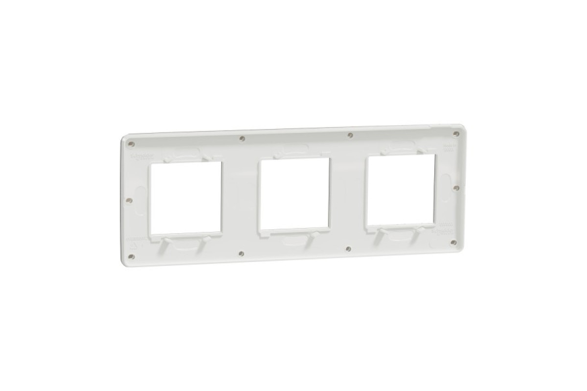 Рамка 3-постова Матовий хром/білий Unica New Studio Metal (NU280655M)