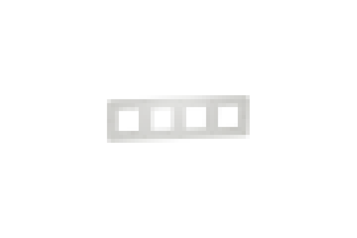 Рамка 3-постова Матовий хром/білий Unica New Studio Metal (NU280655M)