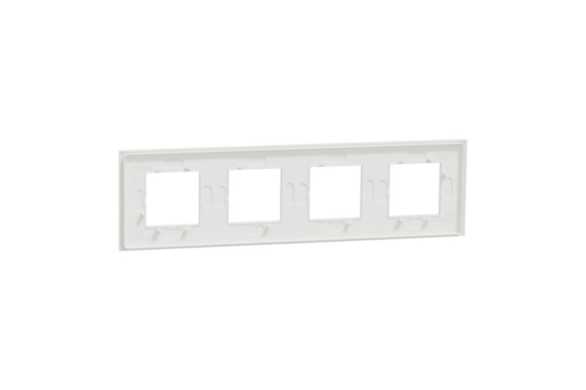 Рамка 4-постова Unica Deco Material, матовий білий (NU600879)
