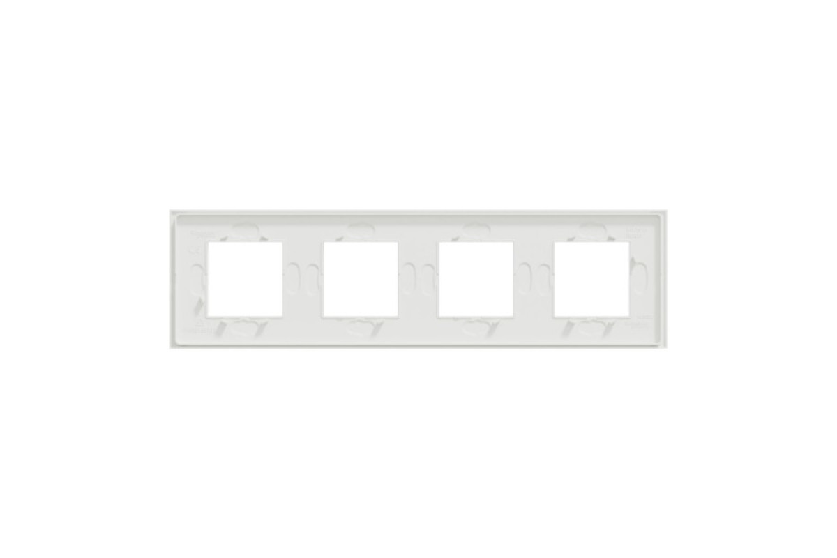 Рамка 4-постова Unica Deco Material, матовий білий (NU600879)