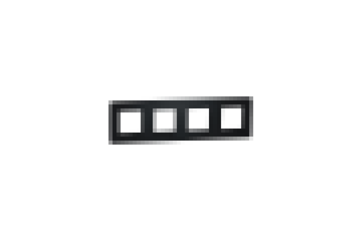 Рамка 4-постова Unica New, антрацит (NU200854)