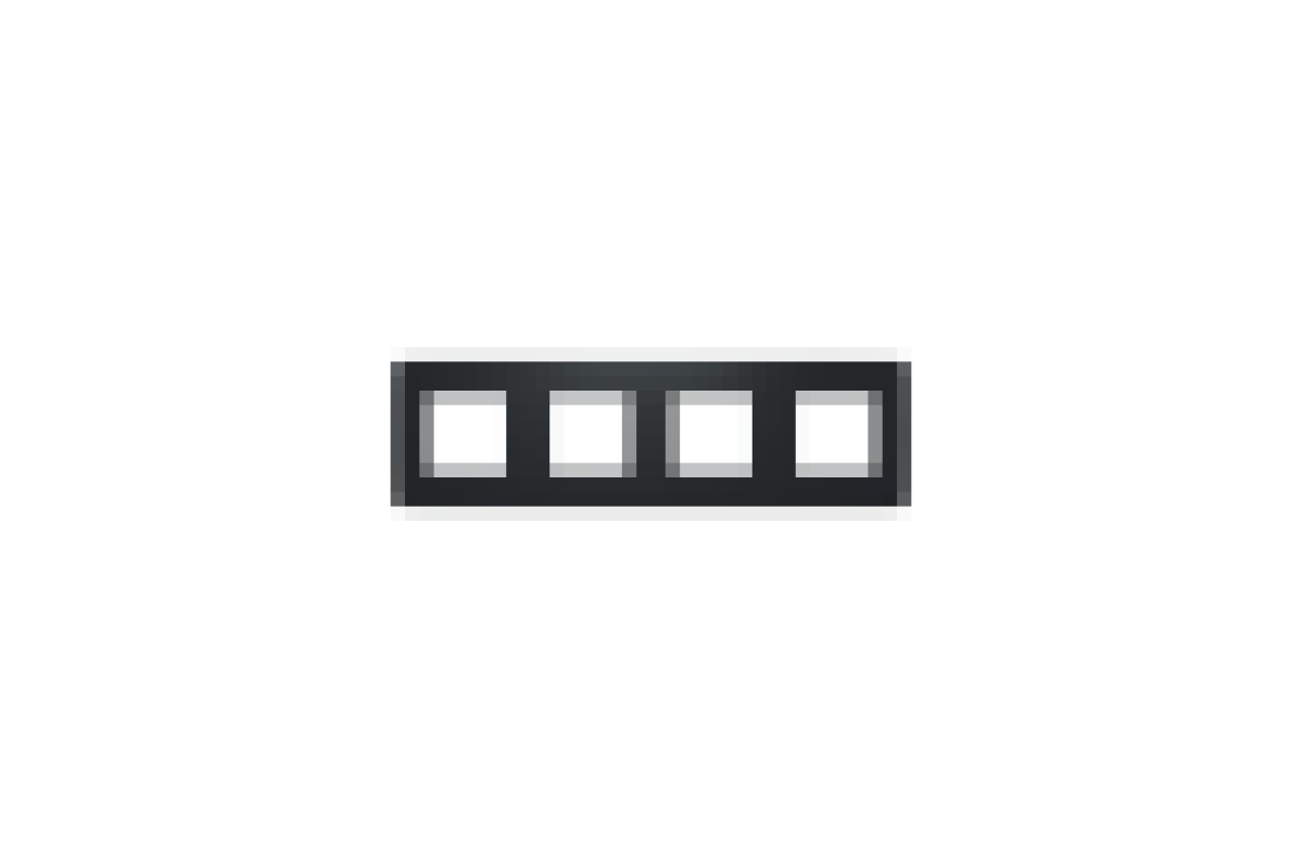 Рамка 4-постова Unica New, антрацит (NU200854)