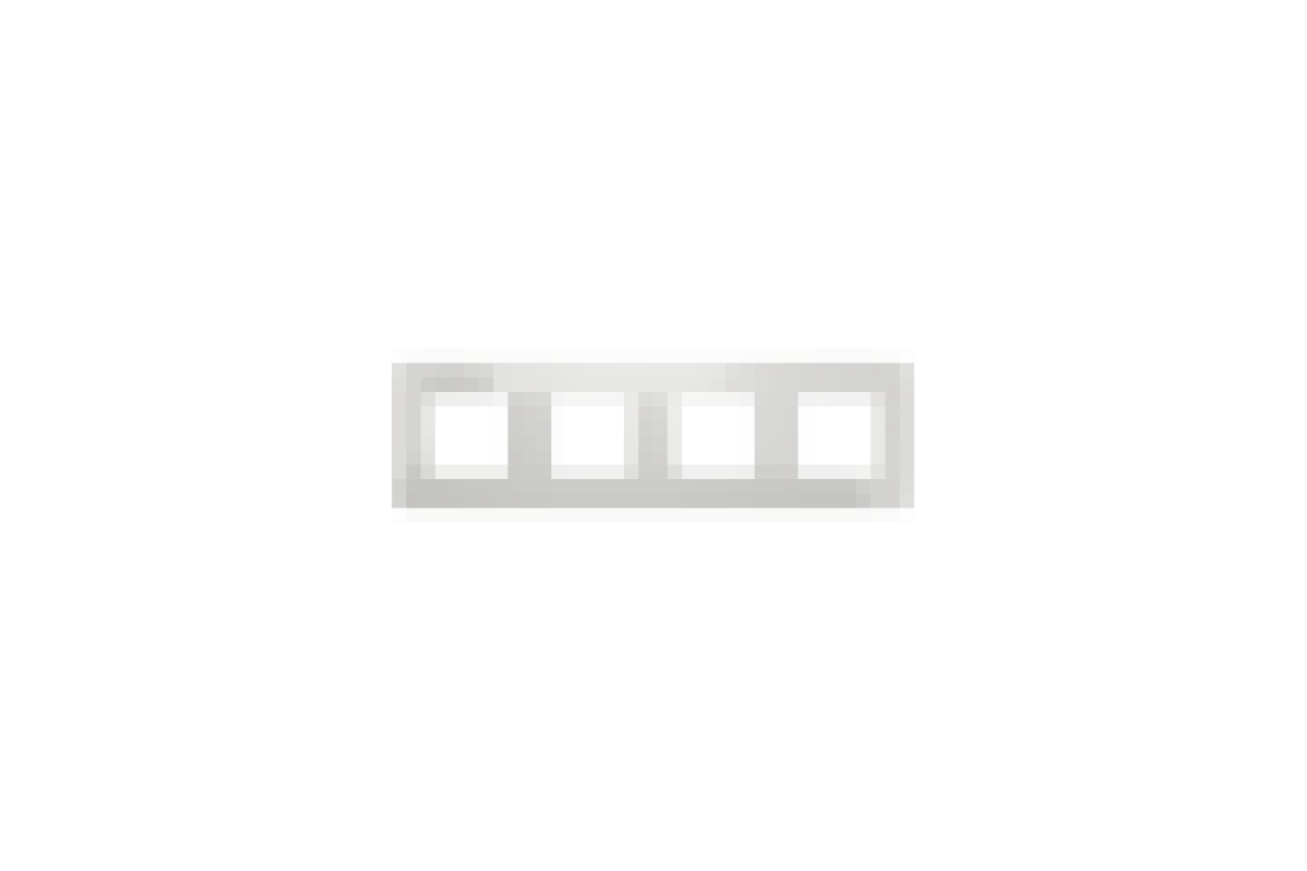 Рамка 4-постова Unica New, Білий/білий (NU280818)