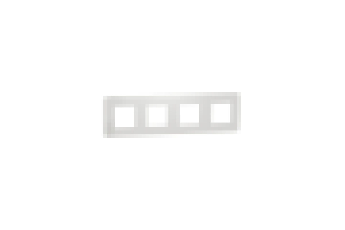 Рамка 4-постова Unica New, Білий/білий (NU280818)