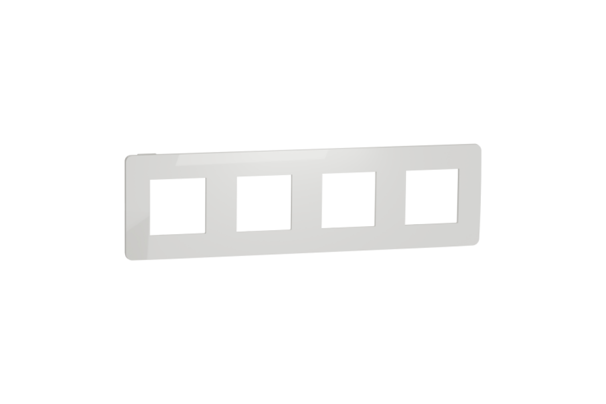 Рамка 4-постова Unica New, Білий/білий (NU280818)
