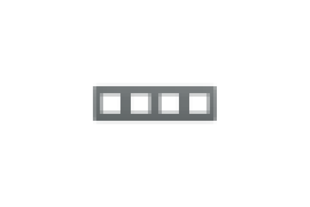 Рамка 4-постова Unica New, Димчато-сірий/антрацит (NU280822)