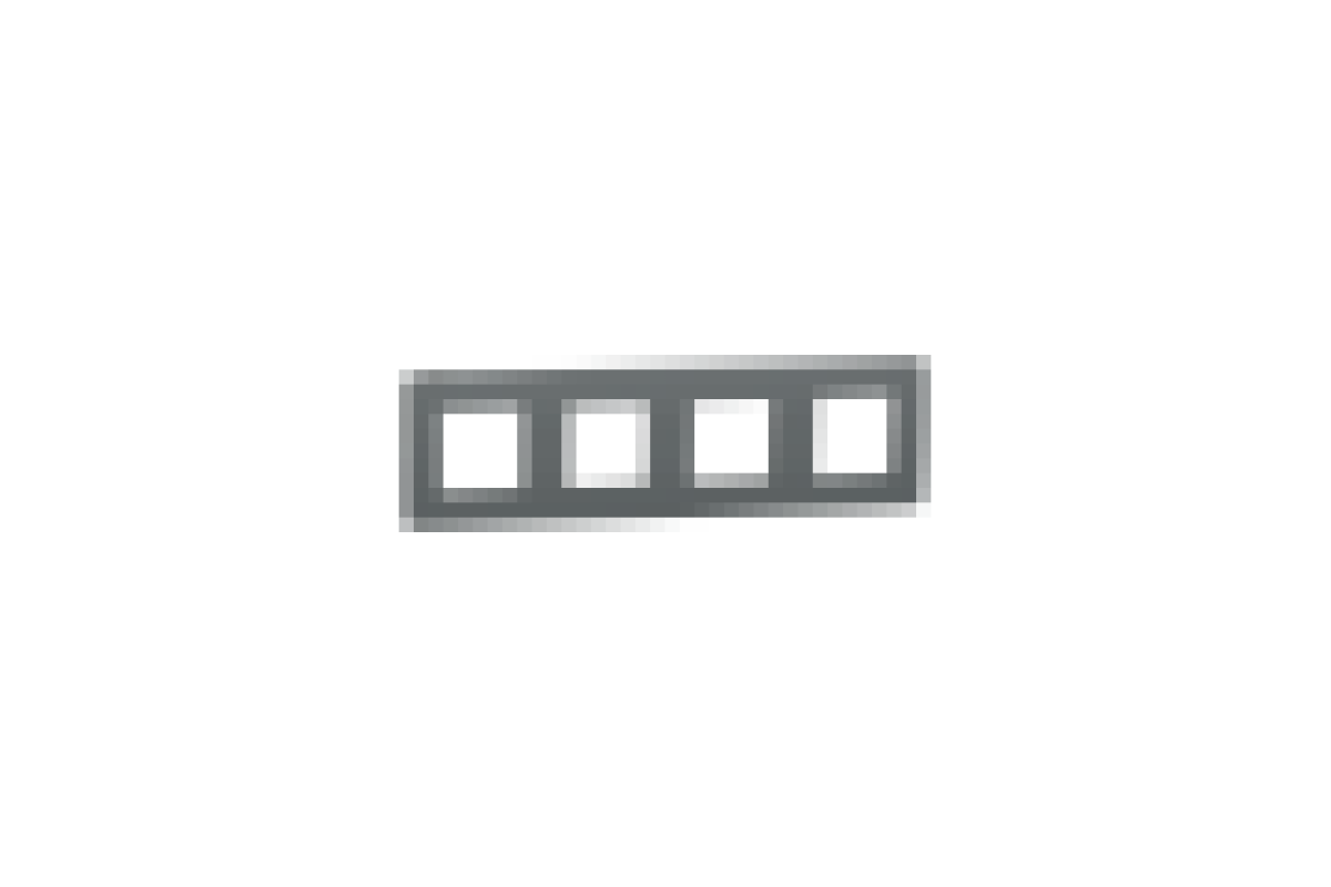 Рамка 4-постова Unica New, Димчато-сірий/антрацит (NU280822)