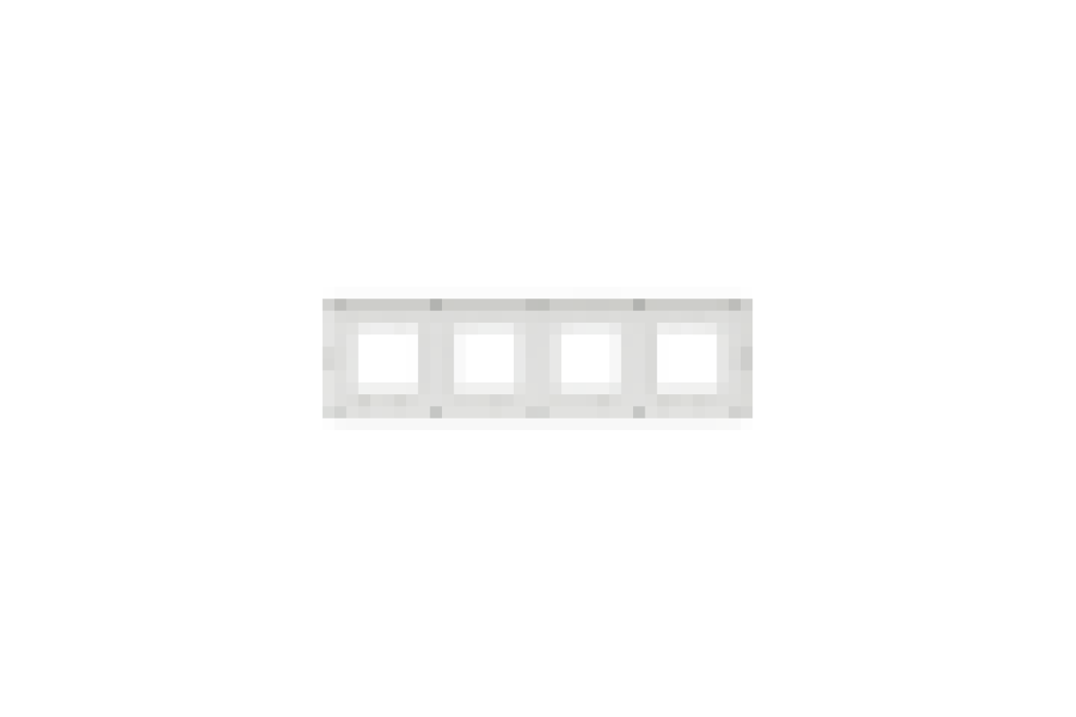 Рамка 4-постова Unica New, Димчато-сірий/білий (NU280821)