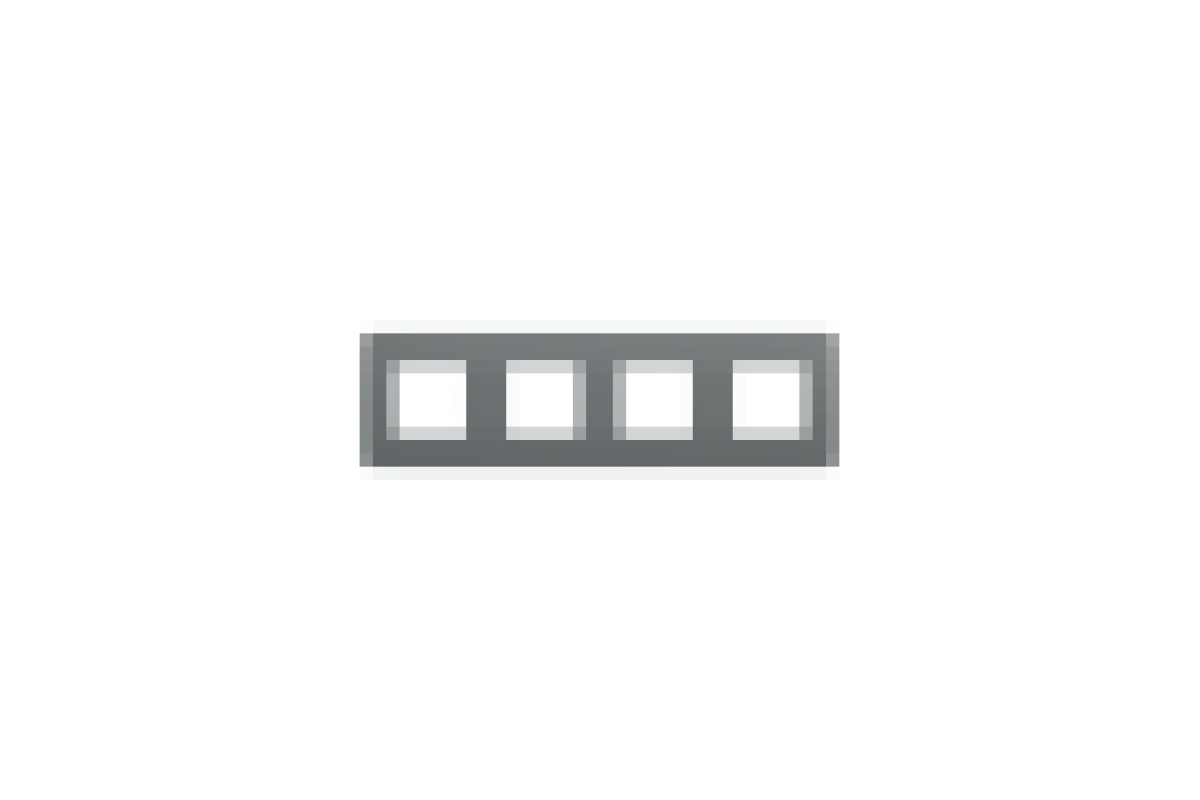 Рамка 4-постова Unica New, Димчато-сірий/білий (NU280821)