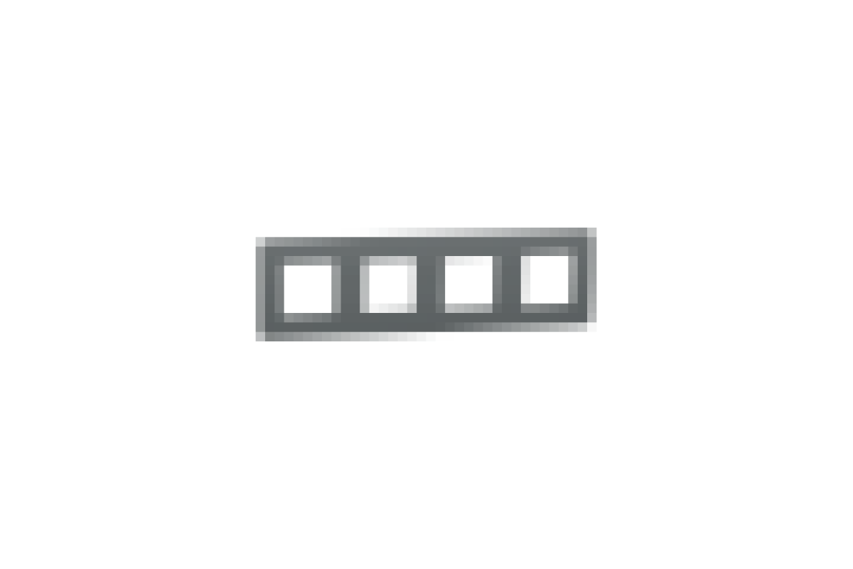 Рамка 4-постова Unica New, Димчато-сірий/білий (NU280821)