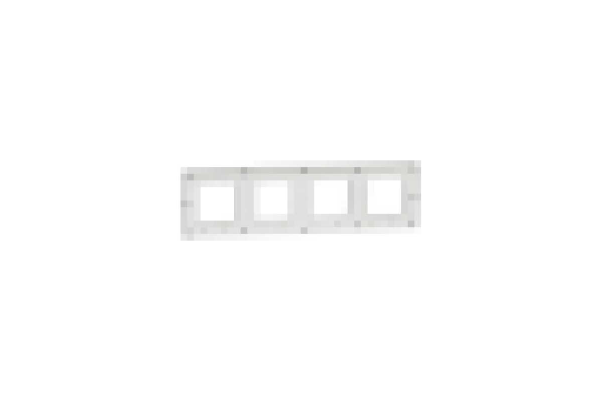 Рамка 4-постова Unica New, Димчато-сірий/білий (NU280821)
