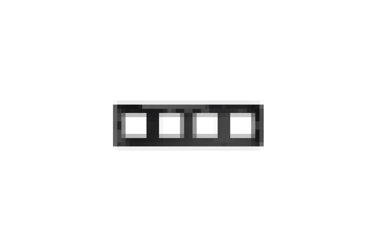Рамка 4-постова Unica New, Нікель/антрацит (NU280853)