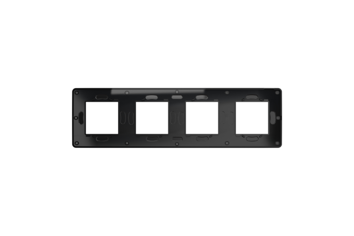 Рамка 4-постова Unica New, Нікель/антрацит (NU280853)