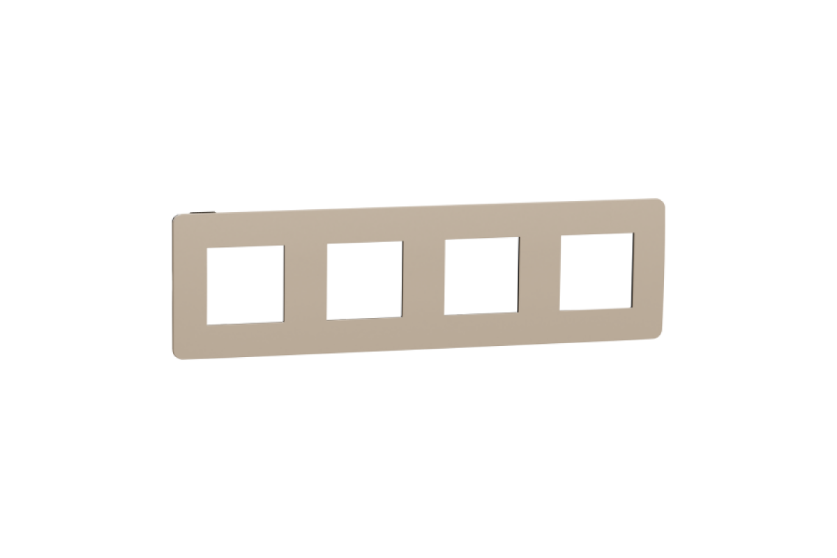 Рамка 4-постова Unica New, Пісочний/антрацит (NU280828)