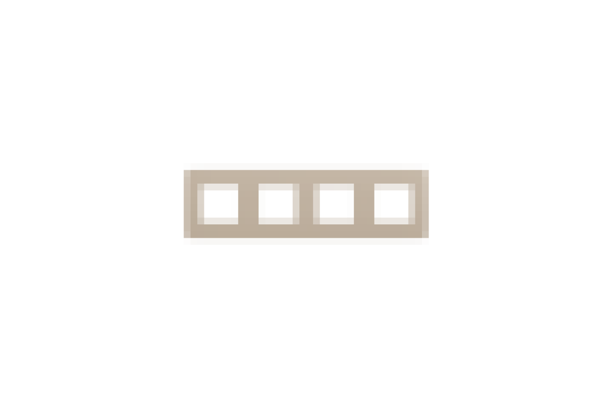 Рамка 4-постова Unica New, Пісочний/антрацит (NU280828)