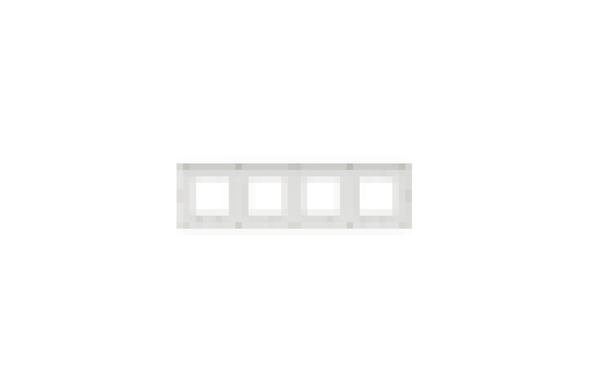 Рамка 4-постова Unica New, Пісочний/білий (NU280826)