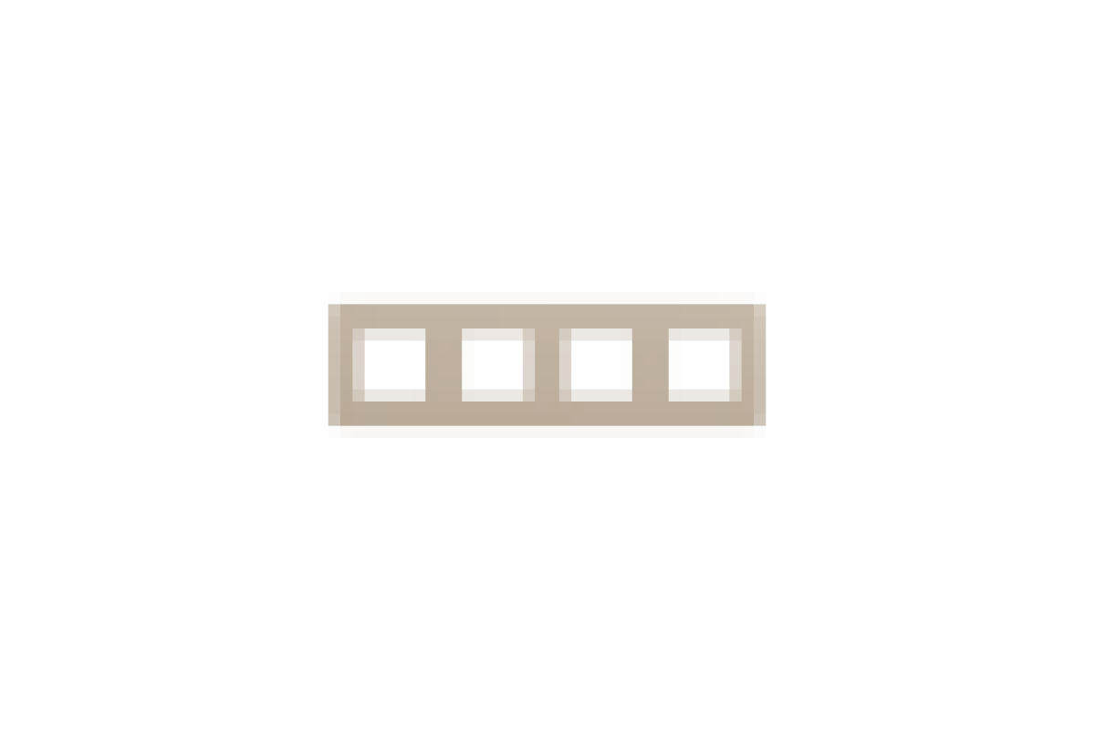 Рамка 4-постова Unica New, Пісочний/білий (NU280826)