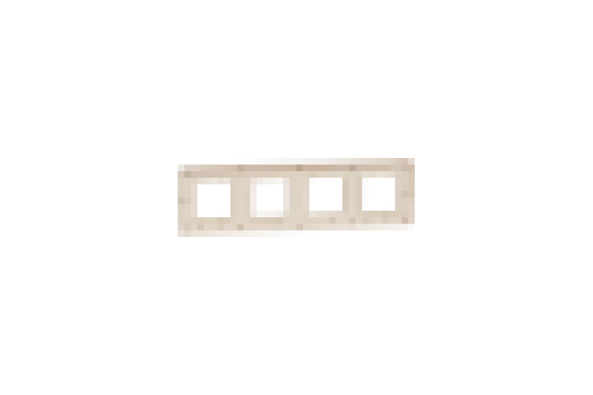 Рамка 4-постова Unica New, Пісочний/бежевий (NU280827)