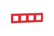 Рамка 4-постова Unica New, Червоний/білий (NU280813)