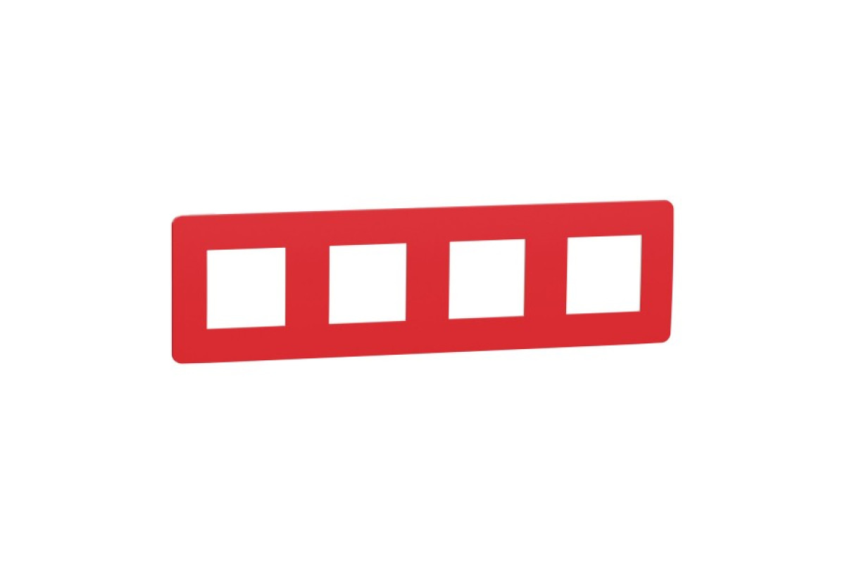 Рамка 4-постова Unica New, Червоний/білий (NU280813)