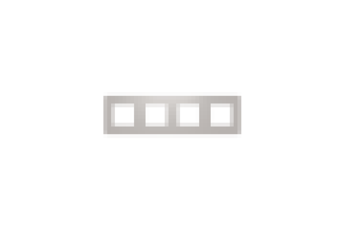 Рамка 4-постова Unica New, Шампань/білий (NU280824)