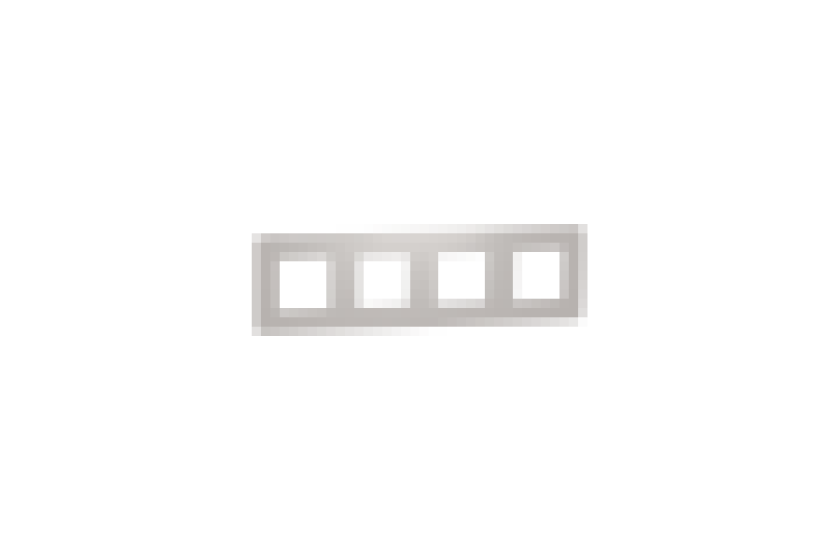 Рамка 4-постова Unica New, Шампань/білий (NU280824)