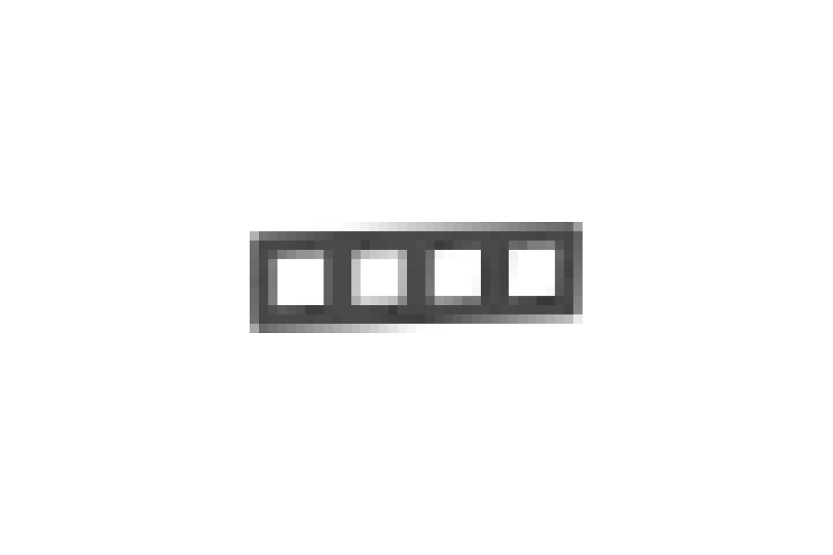 Рамка 4-постова Unica New, Шоколад/антрацит (NU280817)