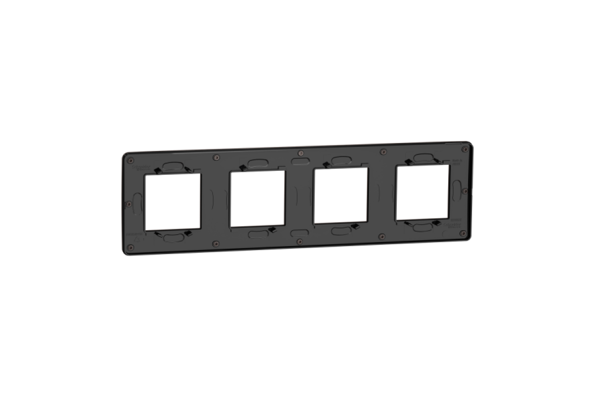 Рамка 4-постова Unica New, Шоколад/антрацит (NU280817)