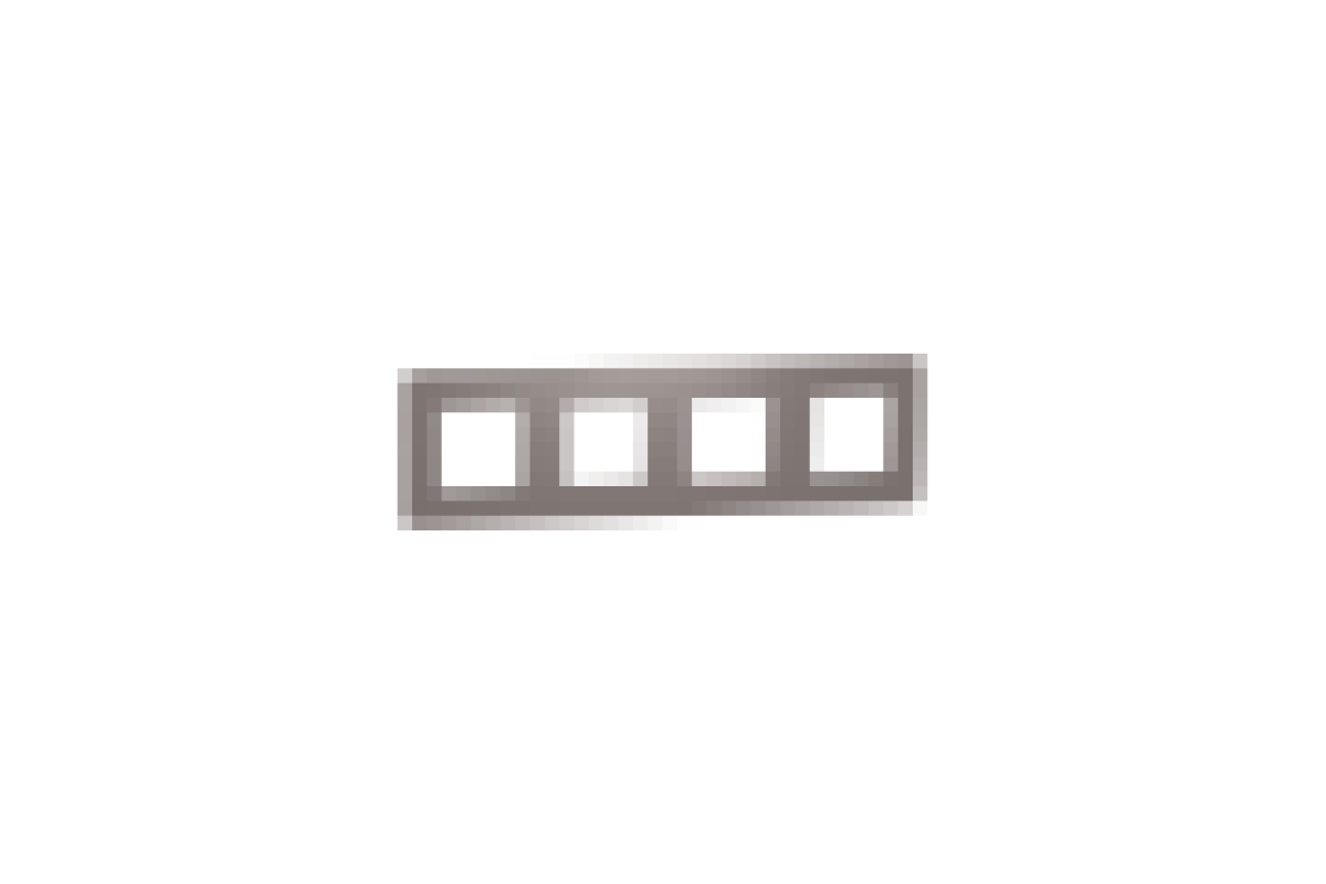 Рамка 4-постова Unica New, Шоколад/білий (NU280816)