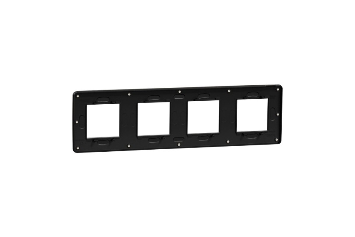 Рамка 4-постова Матовий хром/антрацит Unica New Studio Metal (NU280856M)