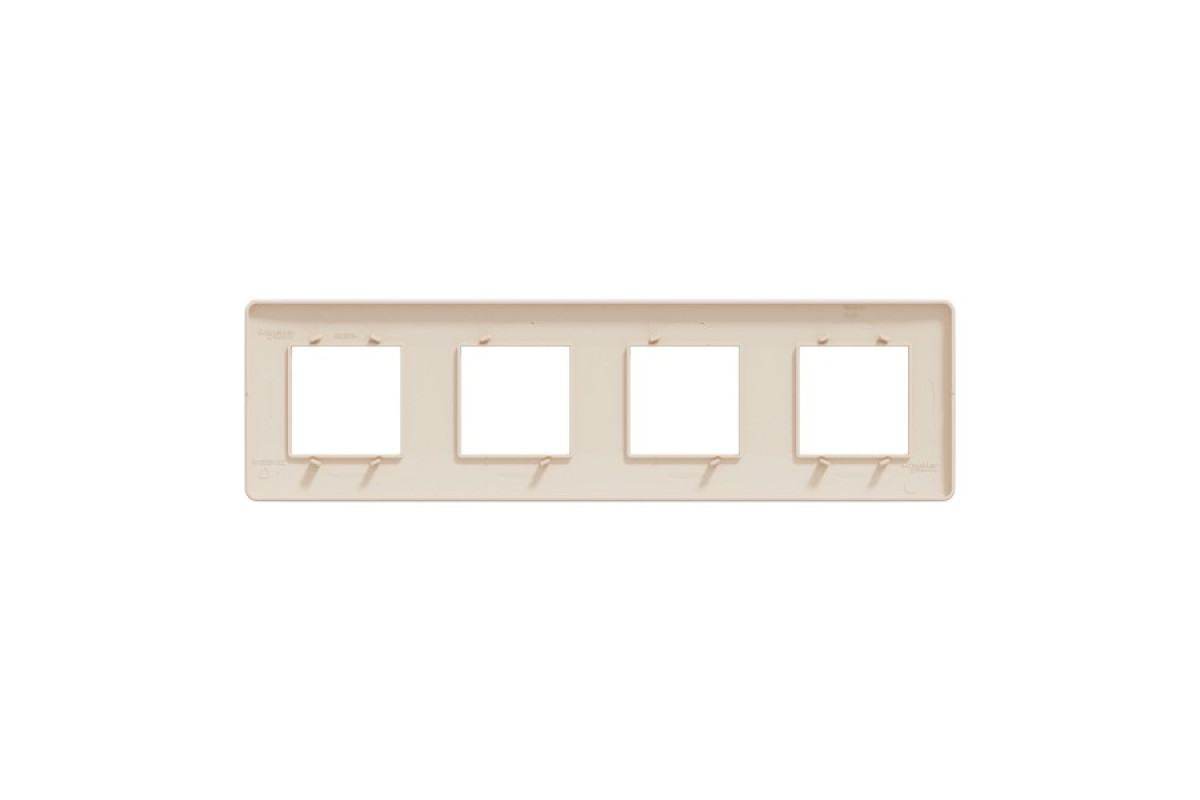 Рамка 4-постова, бежева Unica New Studio (NU200844)