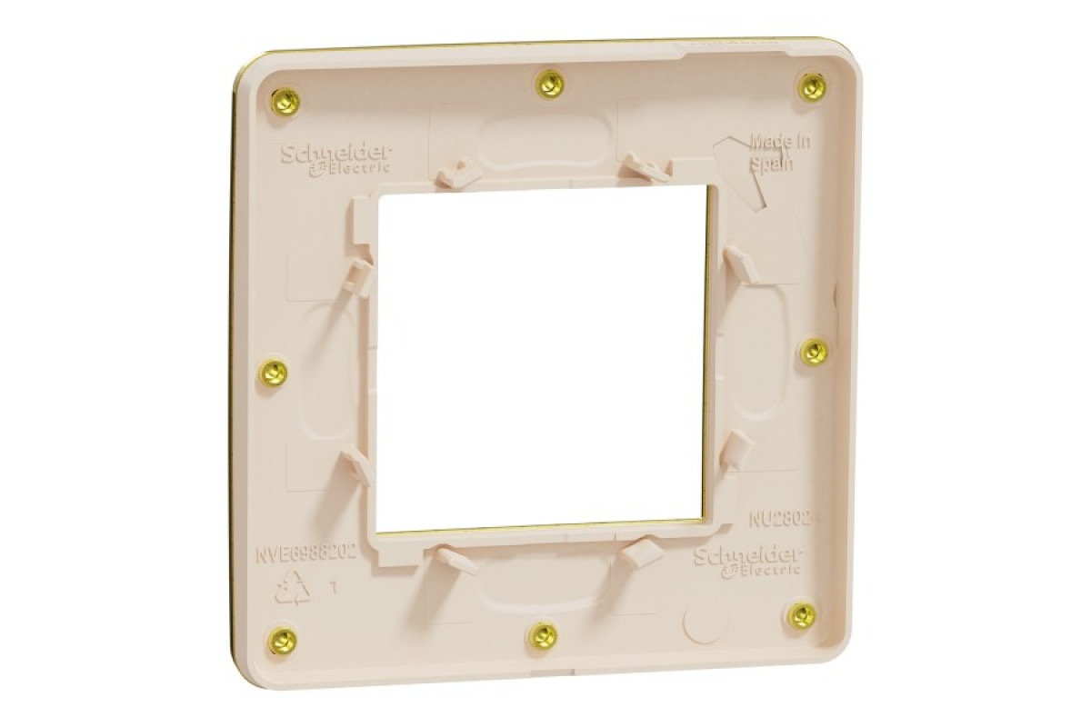 Рамка Unica Studio Metal, 1 постова, 1 x 2 модуля, золото або беж (NU280260M)