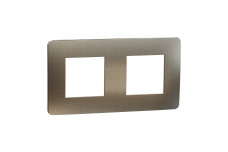 Рамка Unica Studio Metal, 2 пости, 2 x 2 модуля, бронза або беж (NU280451M)