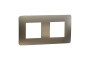 Рамка Unica Studio Metal, 2 пости, 2 x 2 модуля, бронза або беж (NU280451M)