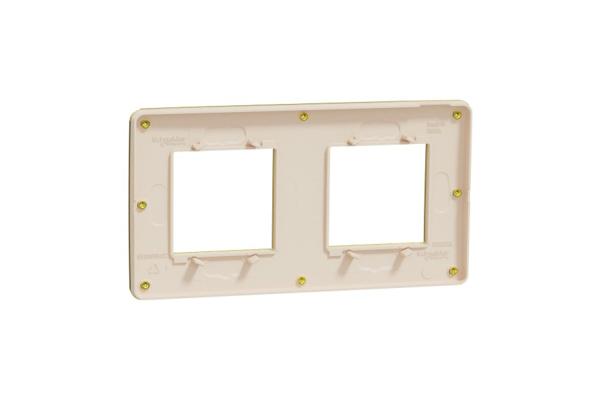 Рамка Unica Studio Metal, 2 пости, 2 x 2 модуля, золото або беж (NU280460M)