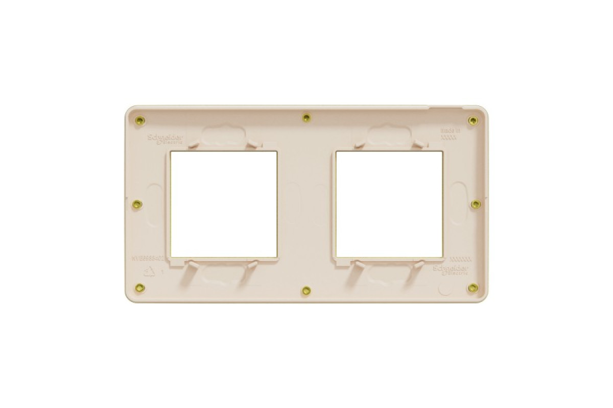 Рамка Unica Studio Metal, 2 пости, 2 x 2 модуля, золото або беж (NU280460M)