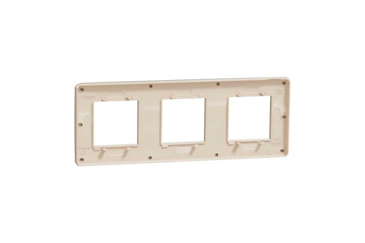 Рамка Unica Studio Metal, 3 пости, 3 x 2 модуля, бронза або беж (NU280651M)
