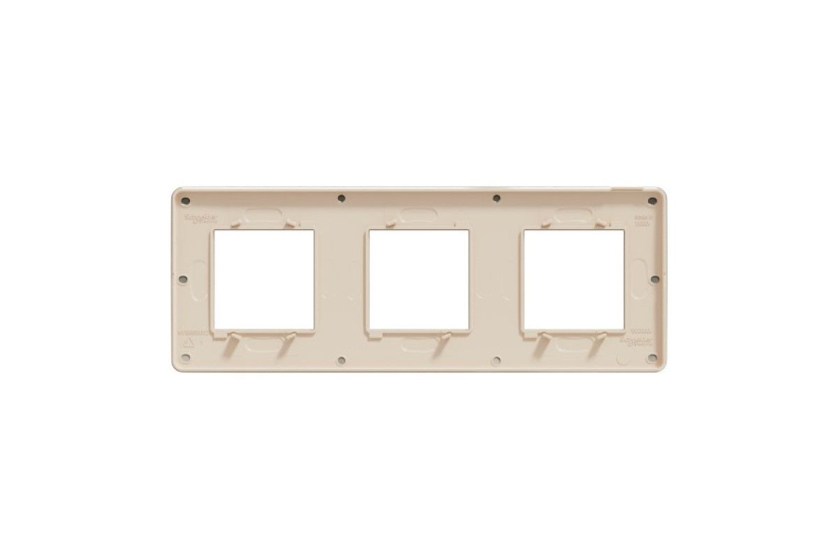 Рамка Unica Studio Metal, 3 пости, 3 x 2 модуля, бронза або беж (NU280651M)