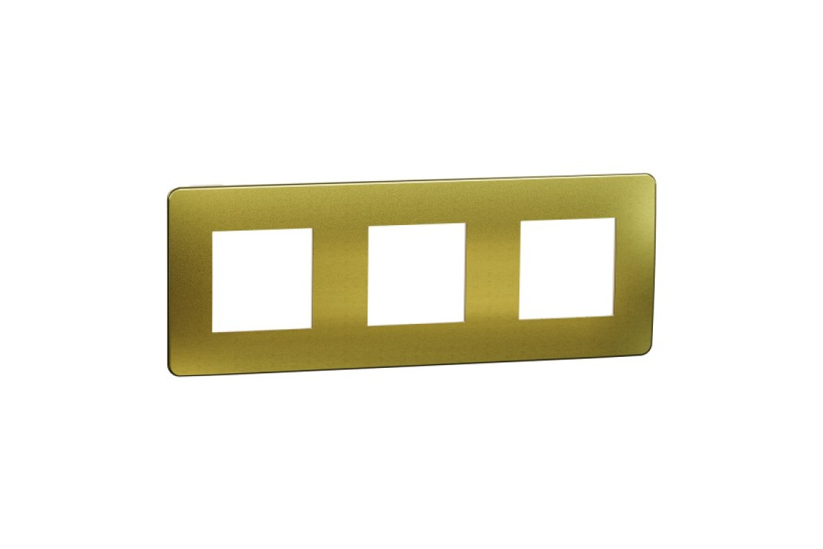 Рамка Unica Studio Metal, 3 пости, 3 x 2 модуля, золото або беж (NU280660M)