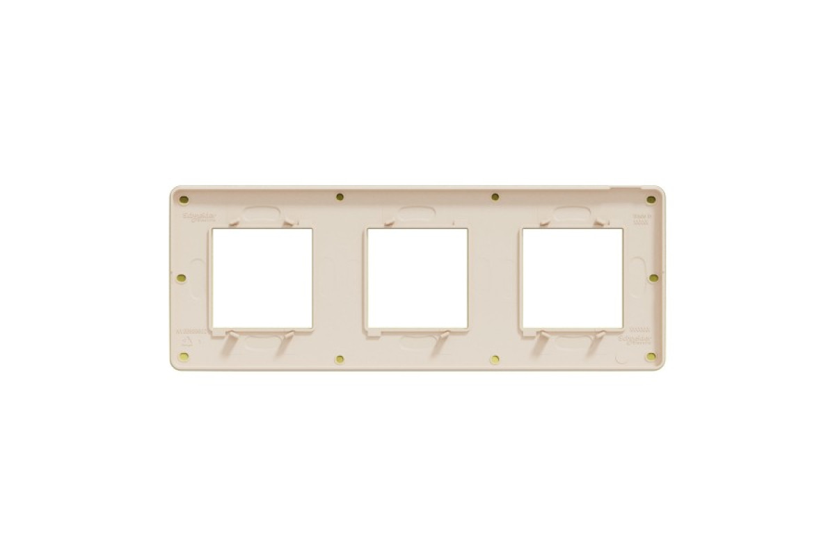 Рамка Unica Studio Metal, 3 пости, 3 x 2 модуля, золото або беж (NU280660M)