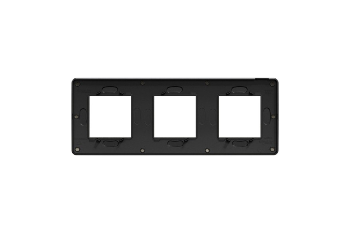 Рамка Unica Studio Metal, 3 пости, антрацит (NU280653M)