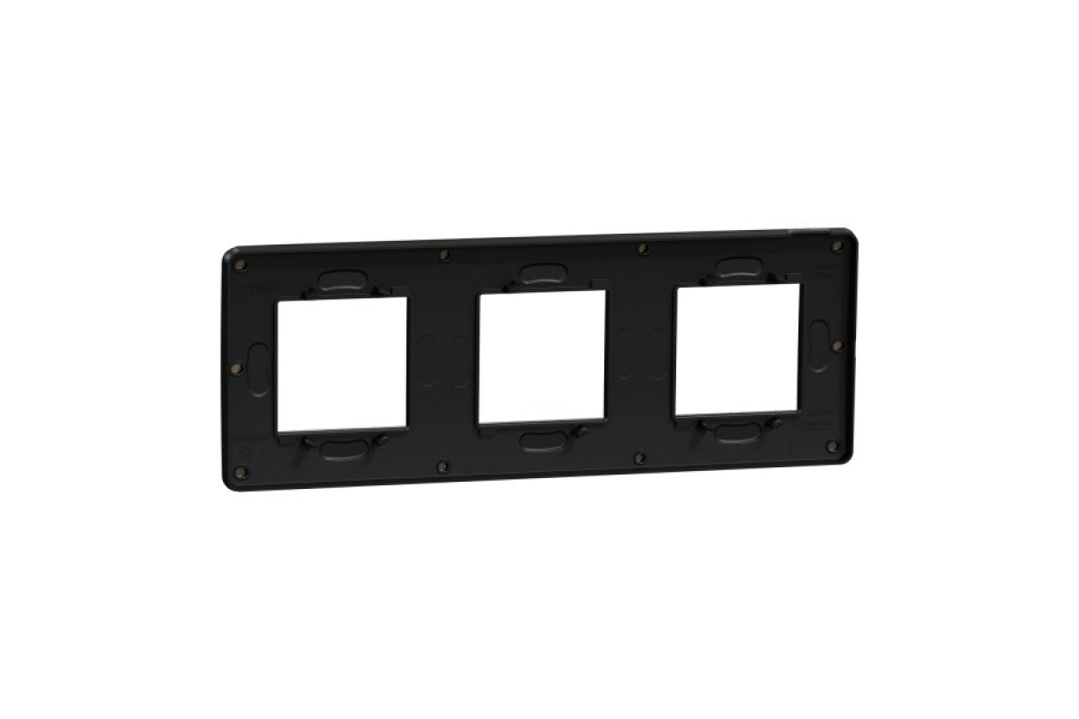 Рамка Unica Studio Metal, 3 пости, антрацит (NU280653M)