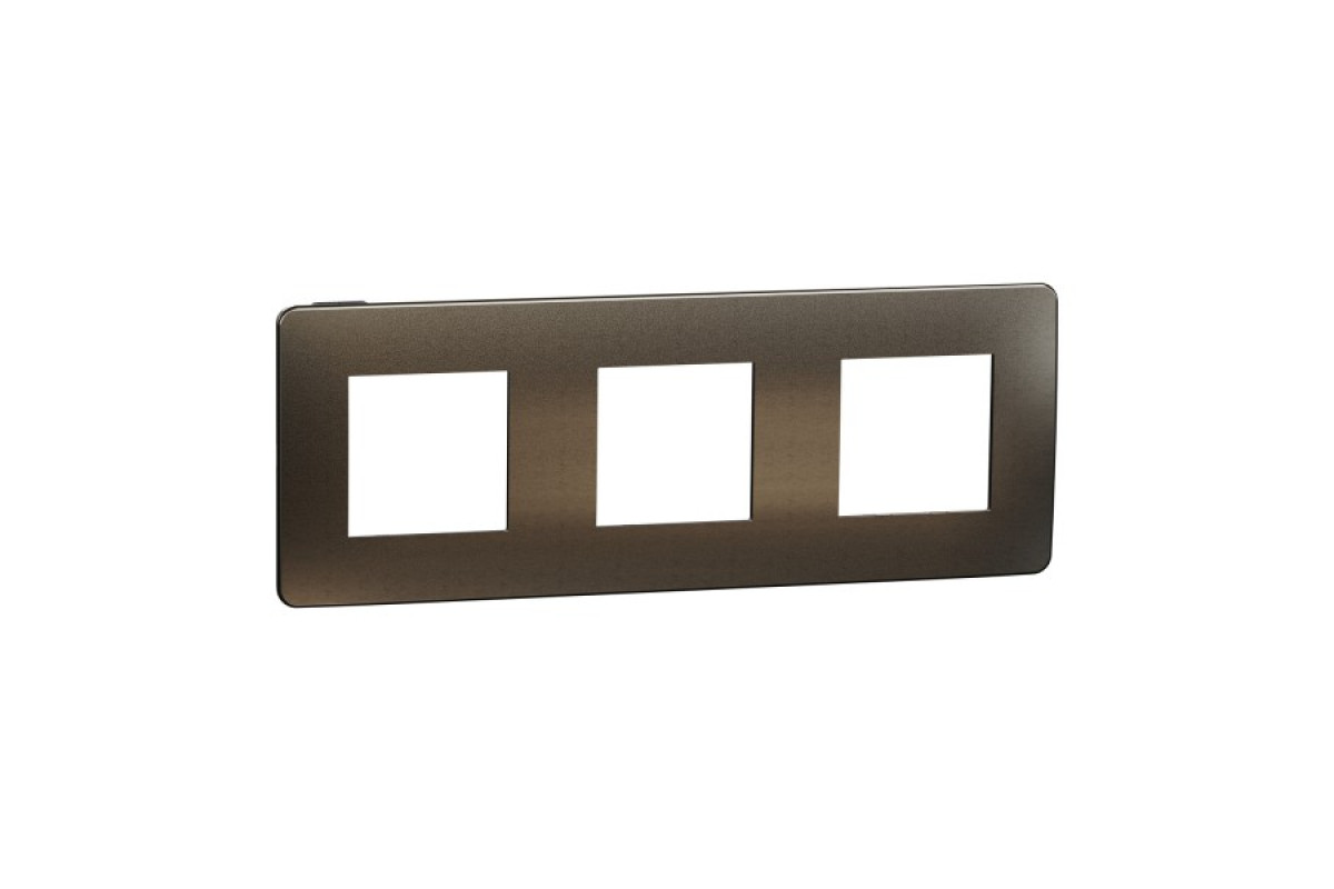 Рамка Unica Studio Metal, 3 пости, антрацит (NU280653M)