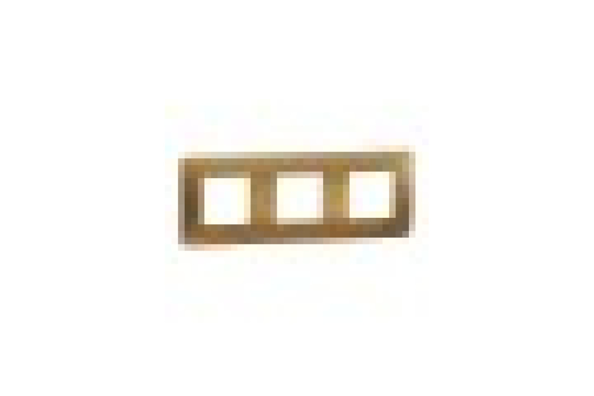 Рамка Unica Studio Metal, 3 пости, мідь (NU280657M)