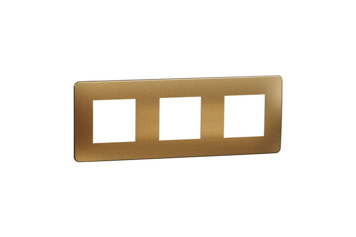 Рамка Unica Studio Metal, 3 пости, мідь (NU280657M)