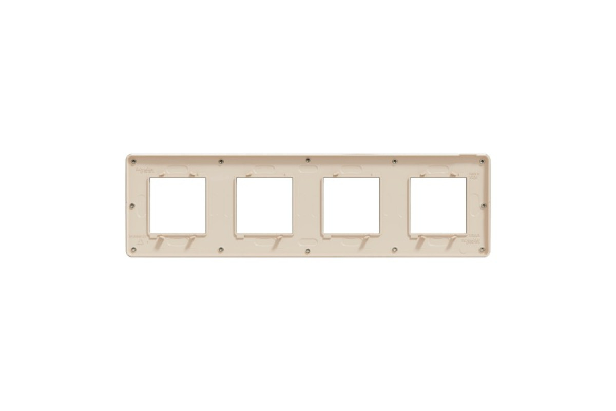 Рамка Unica Studio Metal, 4 пости, 4 x 2 модуля, бронза або беж (NU280851M)